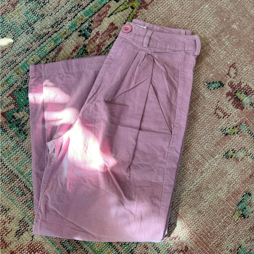 Lily Ashwell Needlecord Pants | size 4 | pink orchid corduroy